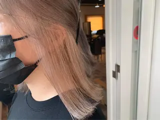 ミディアム カラー ヘアカラー&縮毛矯正 STAR☆RIVERのヘアスタイル