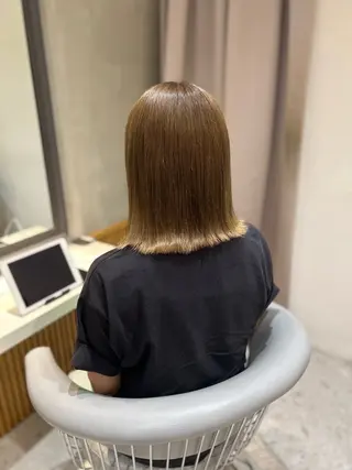 カラー ブリーチなし透明感 カラー‎🩵/りおのヘアスタイル