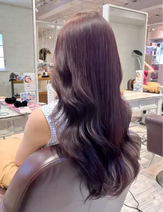 ロング カラー パーマ ヘアアレンジ レイヤーカット ✨️進藤ひかりのヘアスタイル