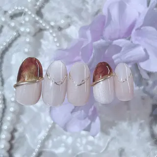 ネイル ❁miju nail 大人上品/自爪育成のネイルデザイン