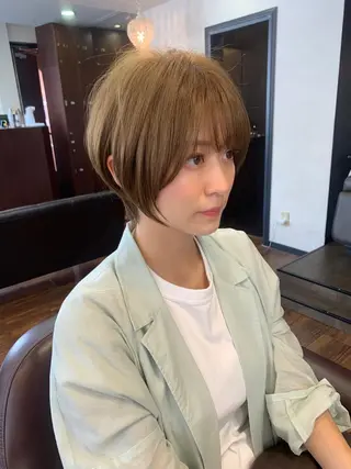 ショート 縮毛矯正/ショート/ レイヤー/畑中正敏のヘアスタイル