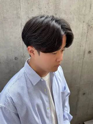 ショート パーマ メンズ カルマパーマ韓国ヘア shiryuのヘアスタイル