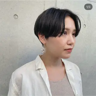 ショート カラー ショートウルフくせ毛 お任せくださいのヘアスタイル