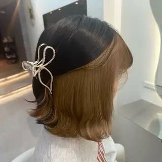 ショート カラー Rio🎀ブリーチ なし透明感♡顔周り♡のヘアスタイル
