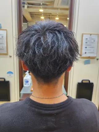 メンズ パーマ 清潔感×垢抜けヘアー ✂︎タカダリョウマのヘアスタイル