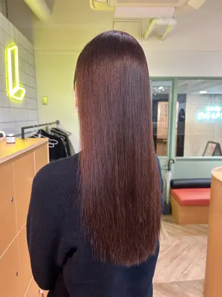 ロング カラー ベージュ/ダブルカラ ー/新潟駅/青柳萌果のヘアスタイル