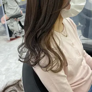 セミロング カラー ヘアアレンジ mai🍑暖色カラー /レイヤー💖のヘアスタイル