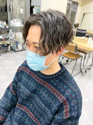 ショート パーマ メンズ メンズパーマ メンズ特化ryoのヘアスタイル