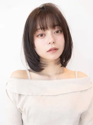ミディアム ボブ/レイヤー/パー マ/新宿/KOKIのヘアスタイル
