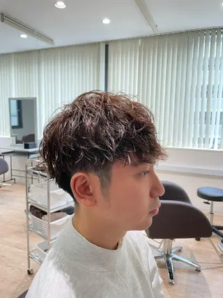 パーマ メンズ Ryo 難波 メンズサロンのヘアスタイル
