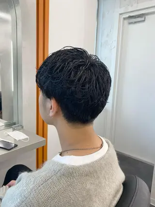 ショート パーマ メンズ 長畑 光紀のヘアスタイル