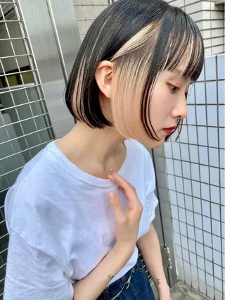 ミディアム カラー ヘアセット/メンズ パーマChihoのヘアスタイル