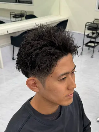 ショート パーマ メンズ little石川 秀のヘアスタイル