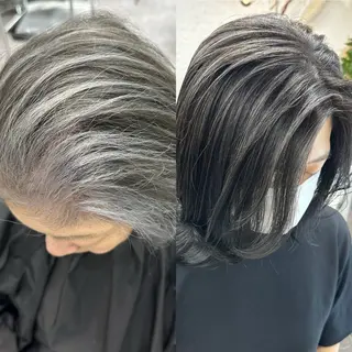 ミディアム カラー ヘアアレンジ 久米 治仁のヘアスタイル