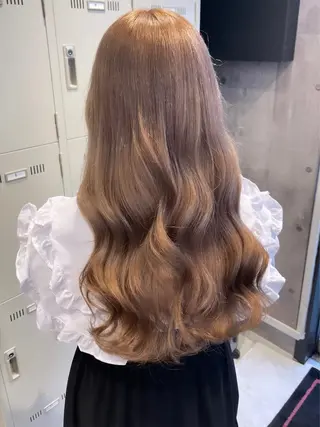 ロング カラー パーマ ヘアアレンジ メンズ キッズ ネイル マツエク・マツパ アイブロウ 🎀韓国レイヤー YURINA🎀のヘアスタイル