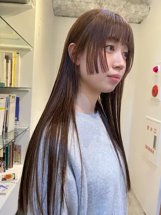 ロング カラー 永田 愛莉のヘアスタイル
