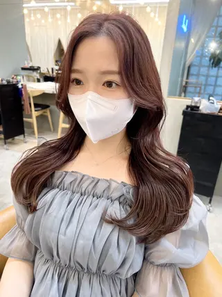 ロング カラー 🌷レイヤー縮毛/ 艶ｶﾗｰ/ami🌷のヘアスタイル
