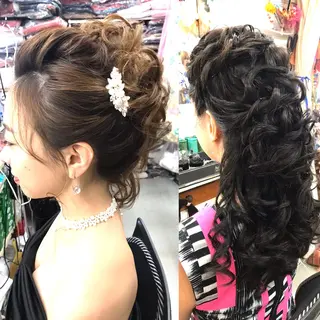 ロング 上辻 博司のヘアスタイル