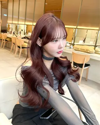 ロング カラー 🇰🇷韓国風くびれ ヘア🇰🇷中村優大のヘアスタイル