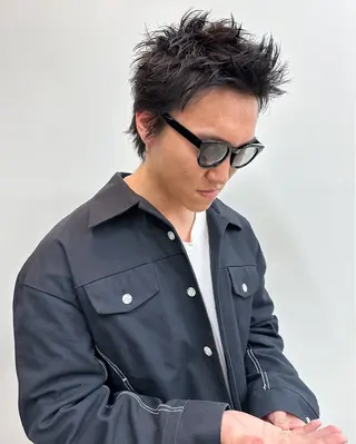 ショート メンズ 似合わせカット ケアパーマ喜来雅由のヘアスタイル