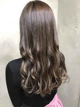 ロング カラー パーマ 🌈髪質改善💕 縮毛矯正✨青木まで✨のヘアスタイル