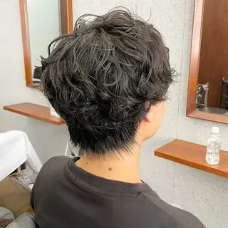 ショート パーマ メンズ ✂︎ウルフ・ショート ✂︎MIKUNIのヘアスタイル