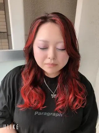 ロング カラー 岩谷/ブリーチ 🪽透明感カラーのヘアスタイル