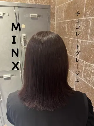 ミディアム カラー 艶髪/透明感カラー/ METEO/山田凌大のヘアスタイル