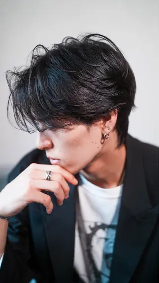 ミディアム パーマ メンズ &グループ代表取締役 KOHEIのヘアスタイル
