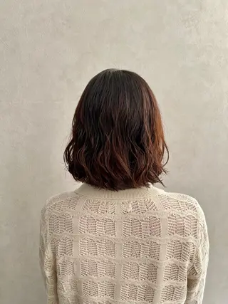 ショート パーマ 艶ボブ🤎ボブパーマ 透明感カラー\メンズのヘアスタイル