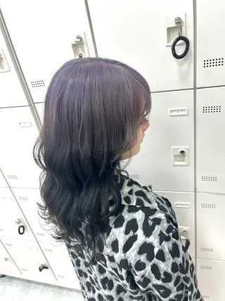 セミロング カラー ❤︎ワンホンガーリー なハイトーンヘア❤︎のヘアスタイル