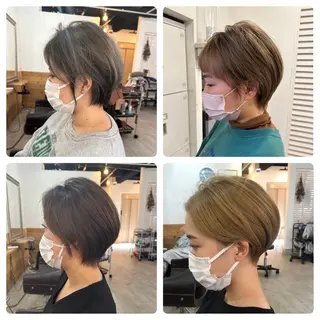 ショート 髪質改善＆ブリーチ 伊勢　祐一郎のヘアスタイル