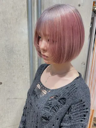 ショート カラー 🪿透明感/艶カラー ﾜﾀﾅﾍﾞｱｵｲのヘアスタイル