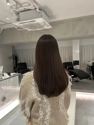 セミロング カラー 🧚つやさらhair 🧚manakaのヘアスタイル