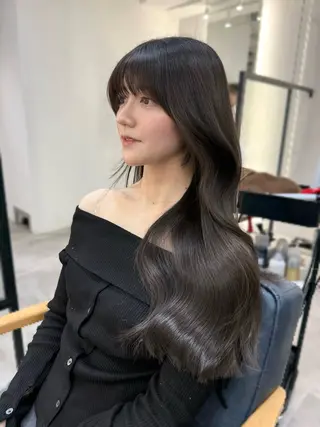 ロング 韓国風パーマ/ 菅沼 成郷のヘアスタイル