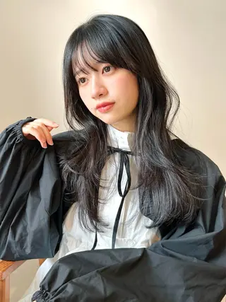 ロング カラー パーマ kazuki【顔周り ×レイヤーカット】のヘアスタイル