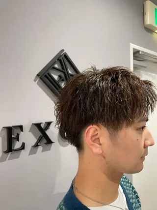 パーマ メンズ Ryo 難波 メンズサロンのヘアスタイル