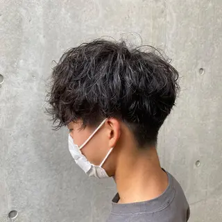 ショート パーマ メンズ 梅田茶屋町メンズ 専門美容師 山元一平のヘアスタイル