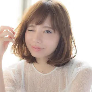 ミディアム カラー 髪質改善、縮毛矯正 店長浅野太郎のヘアスタイル