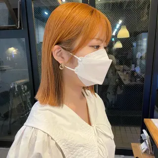 ミディアム カラー 🌿レイヤーボブ/パ ーマ🌿　木梨健太のヘアスタイル
