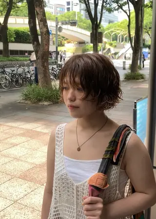 ショート パーマ 久野紗愛 【髪質改善　艶髪】のヘアスタイル