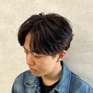 ショート カラー パーマ ヘアアレンジ メンズ 仕上がり満足度No. 1🔥BLUCK🔥のヘアスタイル