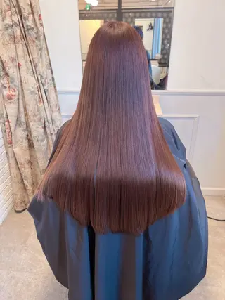 ロング カラー SHIN/レイヤー カット×クロスパーマのヘアスタイル