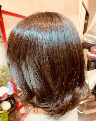 セミロング パーマ ヘアアレンジ タカダ ユウキのヘアスタイル