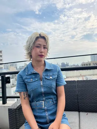 ショート カラー ヘアアレンジ Libre 西野圭一のヘアスタイル