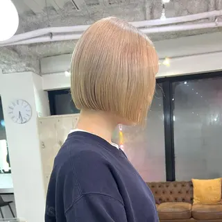 カラー パーマ ヘアアレンジ メンズ キッズ ネイル マツエク・マツパ アイブロウ 🧨ブリーチー×ボブ レイヤー💎じゅえるのヘアスタイル