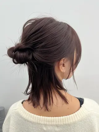 ミディアム ヘアアレンジ レイヤーカット顔周り /アレンジ伊藤彪真のヘアスタイル