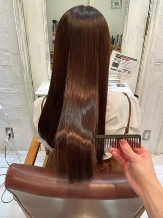 ロング カラー パーマ 髪質改善／ブリーチ 宮武　湧斗のヘアスタイル