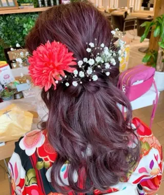 ヘアアレンジ フリーランス理美容師 いさかのヘアスタイル