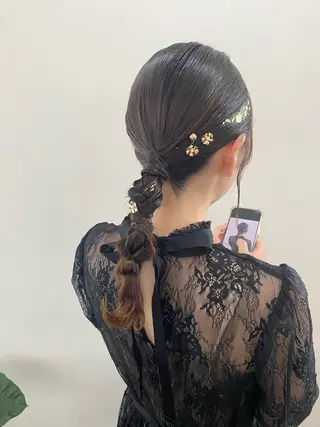 ミディアム ヘアアレンジ Kazaoka Saraのヘアスタイル